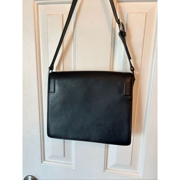 ECCO black leather bag shoulder bag class stylish - Picture 4 of 11